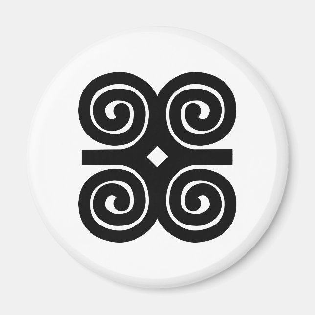 Aimant Force des Dwennimmen | Symbole Adinkra Humilité (Devant)