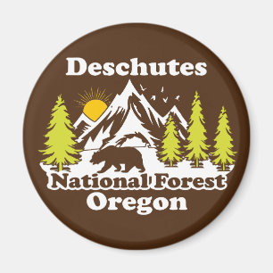 Aimant Forêt nationale de Deschutes vintage Oregon