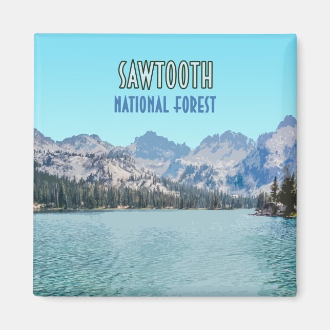 Aimant Forêt nationale de Sawtooth Idaho (Devant)
