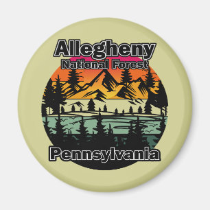 Aimant Forêt nationale vintage Allegheny Pennsylvanie