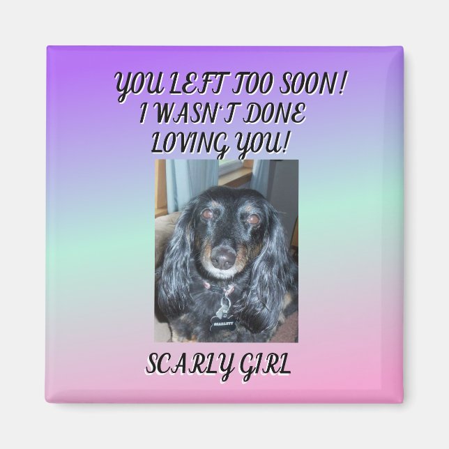 Aimant Forever Cherished : Hommage À Mon Fur Baby 1 photo (Devant)