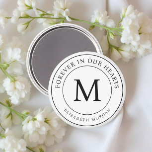 Aimant Forever in our Heart Funeral Memorial Modern