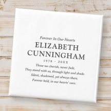 Forever In Our Hearts Memorial Modern Simple Citat