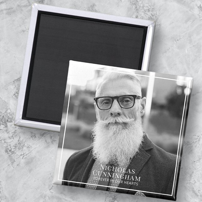 Aimant Forever In Our Hearts Photo Memorial Keepsaké (Créateur téléchargé)