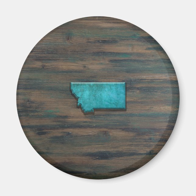 Aimant Forme d'état du Montana Turquoise (Devant)