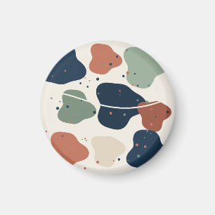 Aimant Formes organiques rétro cailloux dans des couleurs