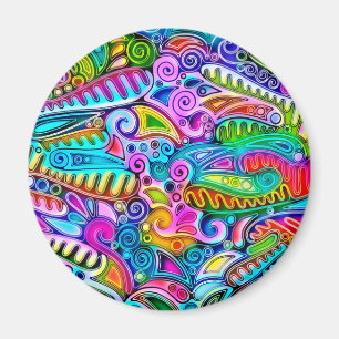 Aimant Formes très colorées et abstraites art 9