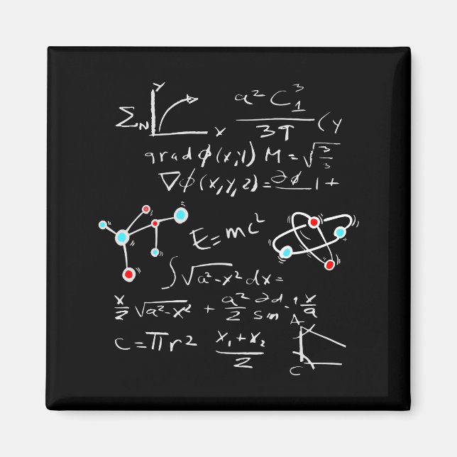 Aimant Formule de maths de physique Enseignant Étudiant A (Devant)