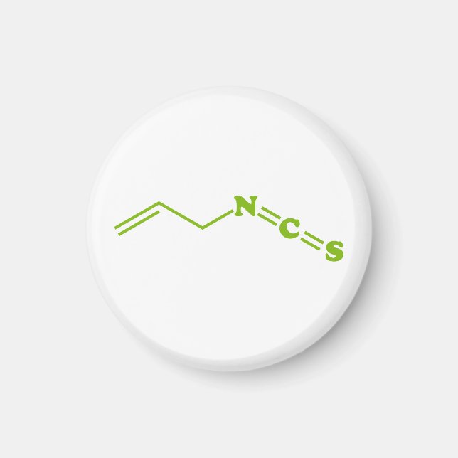 Aimant Formule moléculaire de l'isothiocyanate de Wasabi  (Devant)