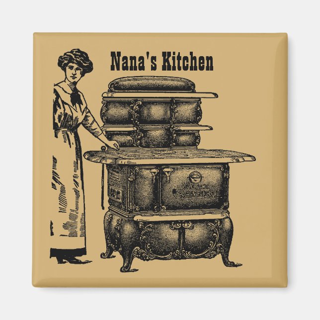 Aimant Four Antique Range Modèle personnalisé (Devant)