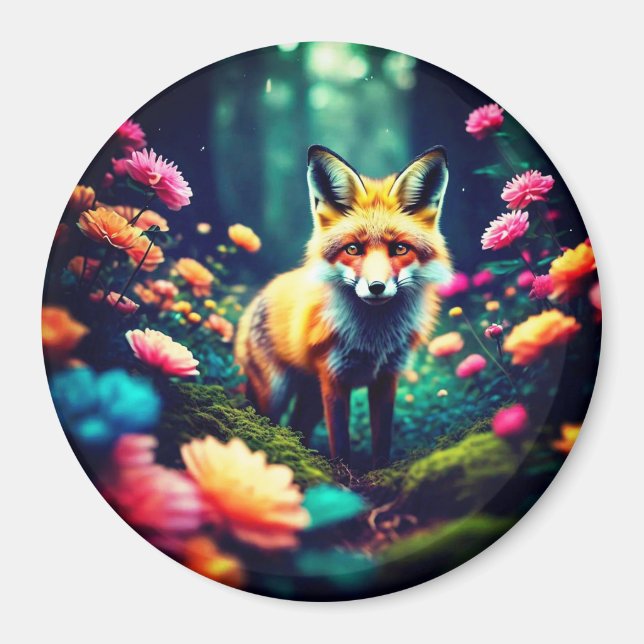 Aimant "Fox in Bloom" (Devant)