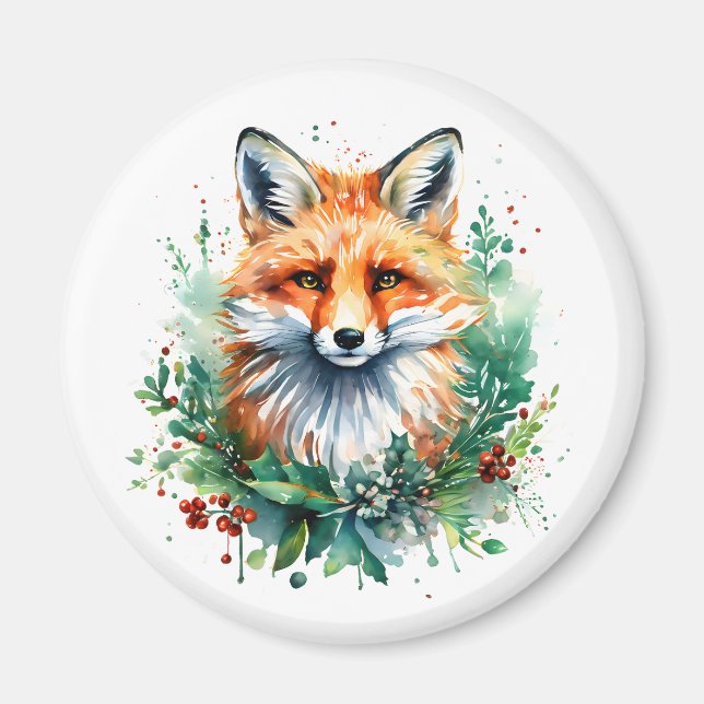 Aimant Fox in Holly (Devant)