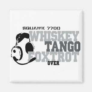 Aimant Fox-trot de tango de whiskey - humour d'aviation