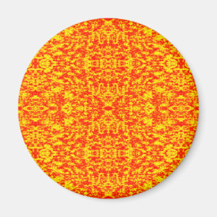 Aimant Fractage Abstrait En Rouge Et Orange