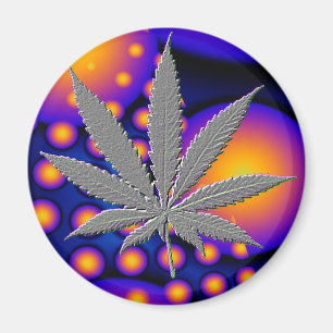 Aimant Fractal2s avec la feuille embosed de pot