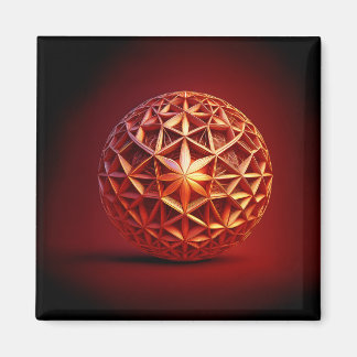 Aimant Fractale de gasket Sierpinski rouge
