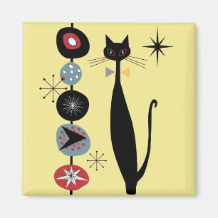 Aimant frais v1 de chat de MCM de rétro ère