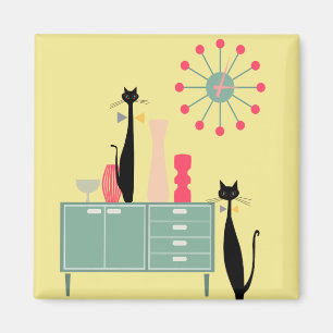 Aimant frais v4 de chat de MCM de rétro ère