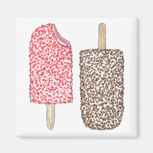 Aimant Fraise Chocolat Crème glacée Popsicles Cuisine