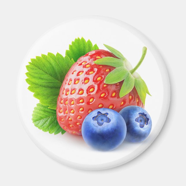 Aimant Fraises et bleuets (Devant)