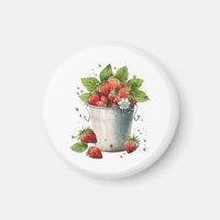 Fraises fraîches cuites dans un seau