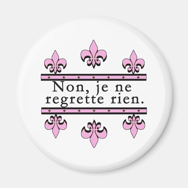 Aimant Français No Regrets Produits (Devant)