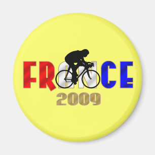 Aimant France 2009 Autocollant de cyclisme jaune pour les