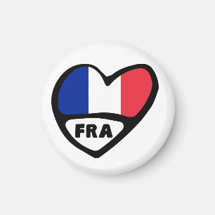 Aimant France Code Pays Coeur Drapeau, FRA