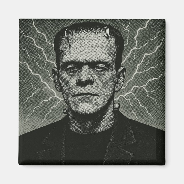 Aimant Frankenstein Electricity Art (Devant)