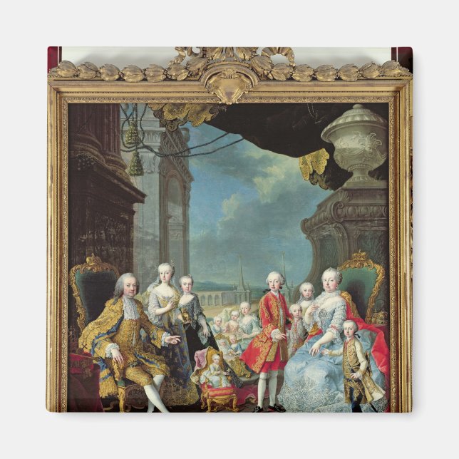 Aimant Franz Stephan I avec sa femme Marie-Therese (Devant)