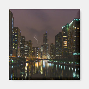 Aimant Frappe de foudre sur la rivière Chicago