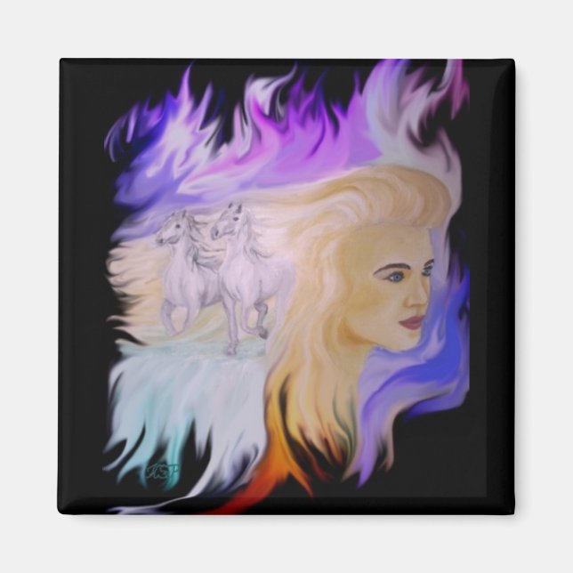 Aimant Frau mit Pferd (Devant)