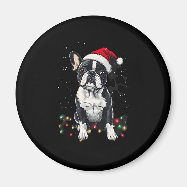 Aimant French Bulldog Christmas Lights Xmas Dogs Gifts Me (Devant)
