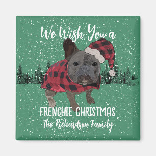 Aimant French Bulldog Noël Chien personnalisé Frenchie