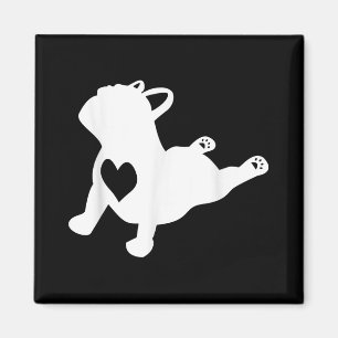Aimant French Bulldog Yoga Pose Amour Coeur Cadeau
