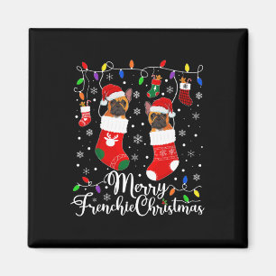 Aimant French Christmas French Bulldog Xmas Party 1