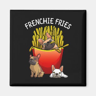 Aimant Frenchie Fries French Buldog Lover Hommes Femmes E