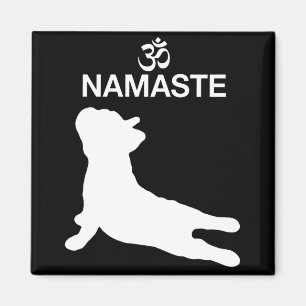 Aimant Frenchie Gift   Namaste French Bulldog Cadeau