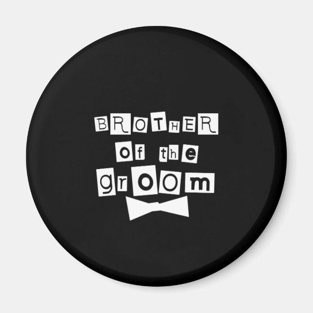 Aimant Frère blanc sur noir (Devant)