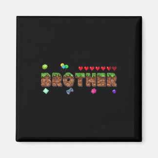 Aimant Frère du garçon d'anniversaire Pixel Game Matching