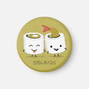 Aimant Frères et sœurs de sushi