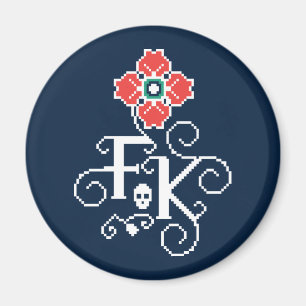 Aimant Frida Kahlo   Hommage Floral