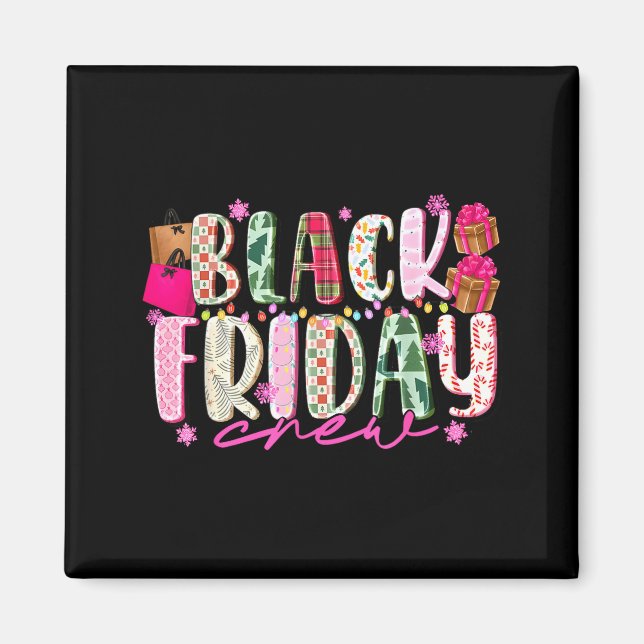 Aimant Friday Shopng Crew Christmas Lights Black Shopng F (Devant)