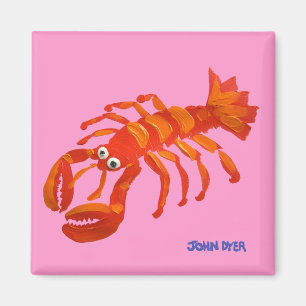 Aimant Fridge Art : John Dyer Red Lobster