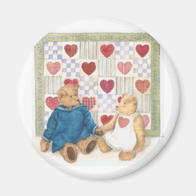 Aimant Friends Forever a illustré les Nounours (Devant)