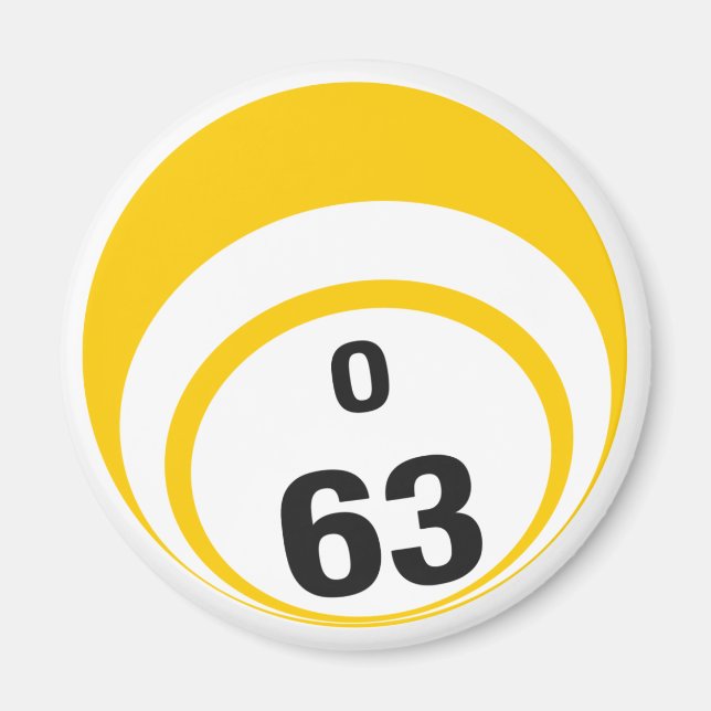 Aimant frigo à 63 bingo (Devant)