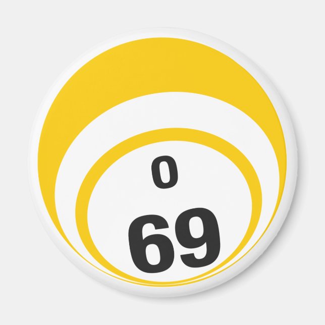 Aimant frigo à 69 bingo (Devant)