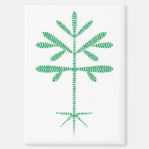 Aimant frigo avec agrafage vert