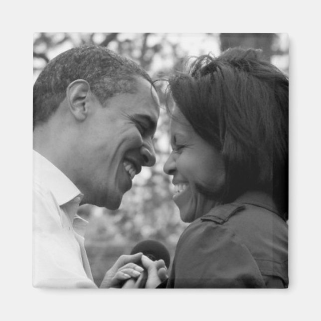 aimant frigo Barack & Michelle (Devant)