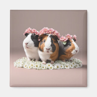 Aimant frigo Boho Guinea Pigs 3D